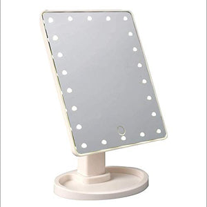 LBWARMB Trucco Specchio con luci Specchio per Il Trucco Makeup 22 LED 360 e degrado Specchio cosmetico da Tavolo con Schermo Touch Screen (Dimensioni: 6.7x10.6x6.2 in) per Il comò da Bagno