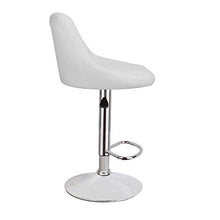 Set di 2 sgabelli per sala da pranzo in similpelle, altezza regolabile, ristorante/bar / girevole, colore: bianco