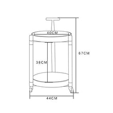 YIN YIN Carrello per ripiani Carrello for mensole, cremagliera in legno for soggiorno a doppio strato di grande capacità da ristorante multi-funzione for hotel da cucina, frutta, oro, 44X67 Carrello a