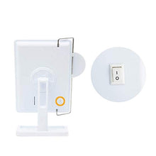 Specchio da trucco a LED portatile Touch Screen intelligente con luce specchio da spogliatoio luce 10X lente d'ingrandimento Xuan - vale la pena avere (colore: bianco, dimensioni: -)