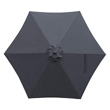 Sekey® Ombrellone in Ombrello Parasole da Esterno da Giardino Ø 270 cm Protezione Solare UV50+ Grigio Scuro