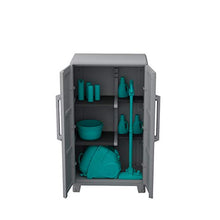 Terry 1 Armadio Multifunzionale Alto, da Esterno Interno, Due Ante, grigio, 78 x 43.6 x 143 cm