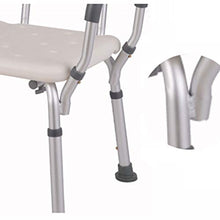 Sgabello da Bagno Antiscivolo, Sgabello da Doccia A Forma di U in Gomma Antiscivolo in Lega di Alluminio Sedia da Vasca Adatta for Anziani Blu, Sedile da Doccia Sgabello Vasca da Bagno