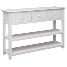 vidaXL Credenza Mobile con Ripiani e Cassetti Robusta Pratica Tavolino Laterale Salotto Bianca 115x30x76 cm in Legno Pioppo e Paulownia