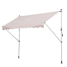 Outsunny Tenda da Sole a Bracci con Manovella, Struttura Telescopica in Metallo e Parasole in Poliestere 300x150cm