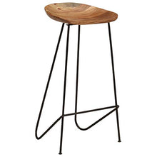 Sgabelli da Bar 2 Pezzi Sala da Pranzo Cucina Sgabelli da Pub Stile Industriale 41x36x76 cm Barbar in Legno massello di Acacia