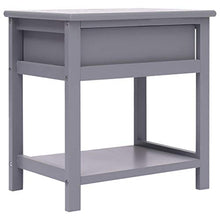 vidaXL 2X Legno Paulonia Comodini Stile Tradizionale Rustico Semplice Solido Resistente con Cassetti Stand Tavolini Notte Tavolinetti Grigi Comò