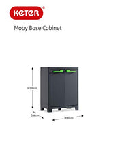 Keter Armadio Basso Moby Formato Xl, Armadio Impermeabile, Antracite