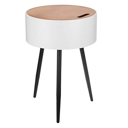Belleashy Tavolino da caffè Tavolino Rotondo Tavolino da caffè Tavolino da Letto Staccabile Comodini con Portaoggetti Organizer Rack per Mobili da Soggiorno