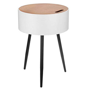Belleashy Tavolino da caffè Tavolino Rotondo Tavolino da caffè Tavolino da Letto Staccabile Comodini con Portaoggetti Organizer Rack per Mobili da Soggiorno