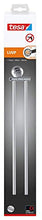 Porta asciugamani tesa Luup, metallo cromato, autoadesivo, tecnologia di montaggio adesiva, 86mm x 50mm x 485mm