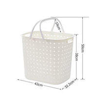ZHongWei Grande Cestino di accumulo con Manico per Pannolini da Pannolini Giocattolo Scava Fuori Lavanderia Cestino PP plastica (Color : White)