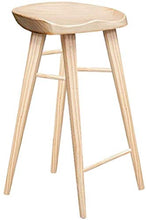 JXXDDQ, sgabello da bar per mobili da bar, in legno massello, poggiapiedi per colazione, pub, cucina, sala da pranzo, sedia ergonomica di sicurezza (colore naturale, dimensioni: 55 cm)