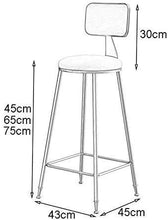 ZEH Sedia da Pranzo, Cuscini braccioli, seggiolone, seggiolone, Sgabello Bar Sgabello Cucina Colazione poggiapiedi Altezza Blu Rotondo Sedile Seduta Imbottita bistrot Back FACAI
