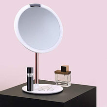 Mirror Specchio a LED, Specchio Intelligente, Specchio da Bagno, Specchio Touch Switch Aspetto Metallo, Lente d'Ingrandimento 5X, Specchio per Il Trucco