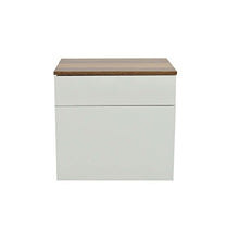 Cikonielf - Comodino in legno, tavolo da notte con cassetto, stile moderno, per camera da letto, soggiorno, corridoio, ufficio (Confezione da 2)