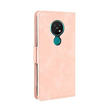 LODROC Cover Nokia 7.2 / Nokia 6.2 Flip Cover Custodia Protettiva Caso Libro in Pelle PU con Portafoglio, Funzione Supporto, Chiusura Magnetica per Nokia7.2 / Nokia6.2 - LOBYU0200746 Rosa