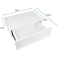 EBTOOLS Comodino a Parete, Comodino da Letto Cassettiera Camera Letto Comodino Moderno, Fino a 25 kg, 30 x 46 x 15 cm, Bianca