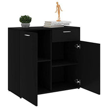 XHCP Credenza, Comodino, Comodino, cassettiera per la casa Soggiorno Camera da Letto Bianco Lucido 80x36x75 cm truciolare