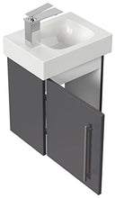 emotion ICONXS38CMLINKS000104DE - Lavabo con mobiletto, in Legno, 38 x 41 x 28 cm, Colore: Antracite Lucido