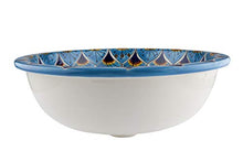 Aqua Azul – Lavabo da incasso dipinto a mano – Cerames | Lavabo da incasso 43 x 13 cm | Lavabo per bagno, WC, bagno degli ospiti