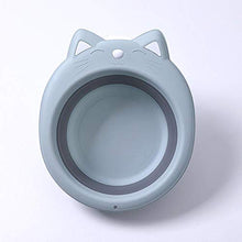 Bacino Bacino Pieghevole Benna Silicone Pieghevole Lavabo casa in Materia plastica Face Wash Basin Bambino Bagno Tool, Blu