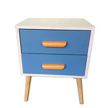 Zhicaikeji Comodino della Camera da Letto Creativo di Moda Semplice Stile Nordico Blu Bianco Scaffale da mensola in Legno