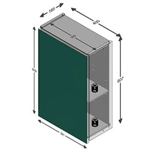 13Casa - Nora A6 - Specchio contenitore. Dim: 40x20,5x61,5 h cm. Col: Bianco. Mat: Truciolare, Melamina, Spec