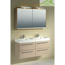 Kit Mobile lavabo RIHO & SLIMLINE SET 75 in acrilico lucido, 120 x 38 a 60,5 cm