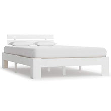BIGTO - Struttura per letto in legno di pino massiccio, per camera da letto, stile C, colore: bianco, 140 x 200 cm