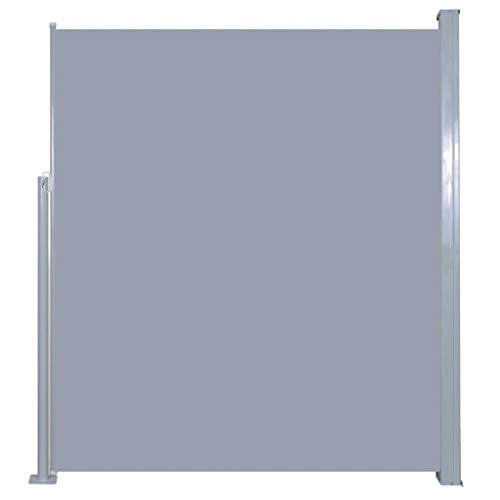 Festnight Tenda da Sole Laterale Retrattile Grigio/Marrone,Tenda Paravento,Tenda da Sole Esterno,Tenda Laterale 160 x 500 cm