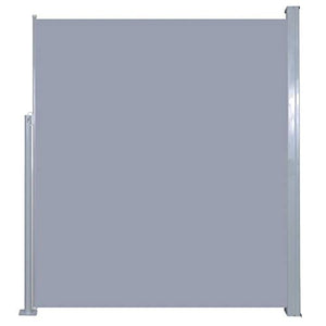 Festnight Tenda da Sole Laterale Retrattile Grigio/Marrone,Tenda Paravento,Tenda da Sole Esterno,Tenda Laterale 160 x 500 cm
