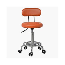 WANGJUNAI Sedia da Bar, Sgabello Girevole per Bar da Colazione Sgabello da Pranzo da Cucina in Pelle PU (Color : Orange)