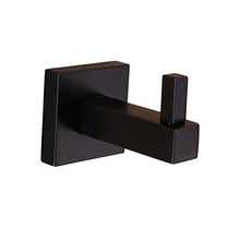 OUNONA Ganci portasciugamani da Bagno Ganci per Bagno Asciugamano da Bagno Appendiabiti Fissato al Muro Gancio Asciugamano Singolo Gancio Quadrato (Nero)