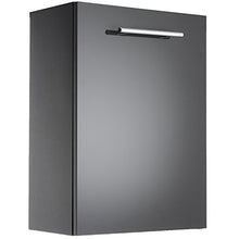 Cygnus Mini Bath - Mobiletto bagno sospeso, 1 porta con chiusura progressiva, colore: grigio chiaro