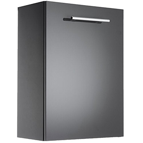 Cygnus Mini Bath - Mobiletto bagno sospeso, 1 porta con chiusura progressiva, colore: grigio chiaro