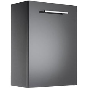 Cygnus Mini Bath - Mobiletto bagno sospeso, 1 porta con chiusura progressiva, colore: grigio chiaro