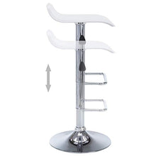 Festnigh 2 pz Sgabelli da Bar Girevoli Regolabili in Similpelle Bianco/Nero/Rosso/Marrone con Poggiapidi,Sedie da Bar Girevoli Regolabili in Ecopelle/Pelle Artificiale 38 x 39 x (64-85) cm