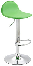 CLP Sgabello Design Lana V2 in Similpelle I Sedia Sgabello Cucina con Poggiapiedi E Schienale Girevole E Regolabile 58-79CM, Colore:Verde, Colore del Telaio:Cromo