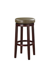 Linon Maya - Sgabello da bar rotondo, girevole, 78,7 cm, colore: Verde militare