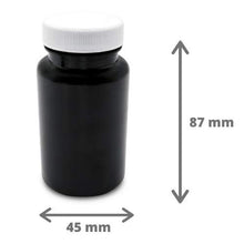 Contenitore rotondo per pillole in plastica da 100 ml, con coperchio, per medicine, tablet, capsule, dispenser per pillole (marrone scuro/nero), 6 pezzi