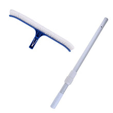 SM SunniMix Testina Spazzole Scivola Pulitore Palo Setola Pennello Piscina Argento