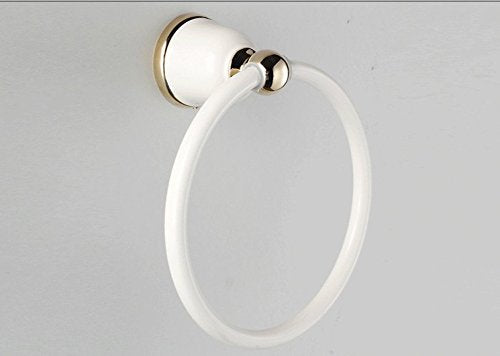 MBYW - Portasciugamani moderno e minimalista ad alto carico portasciugamani da bagno in rame bianco anello porta asciugamani per bagno, camera da letto, cucina, ufficio, bar, officina