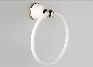 MBYW - Portasciugamani moderno e minimalista ad alto carico portasciugamani da bagno in rame bianco anello porta asciugamani per bagno, camera da letto, cucina, ufficio, bar, officina