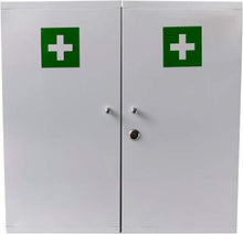 Armadietto per medicinali in metallo con 2 ante di colore bianco da parete