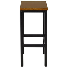WOLTU BH86hei Sgabello da Bar Sedia Alta per Cucina senza Braccioli Schienale in legno massello e metallo 1 Pezzo