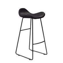 Sgabelli da bar, Creatività Sgabello Alto domestica trucco sedia di ferro staffa in pelle seduta stabile e durevole for la prima colazione Bar Stool Pianale da cucina ( Color : Black 1 , Size : 75CM )