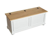 Homemania 1003_PF Cassapanca Acanto, Bianco in Legno, 120 x 42 x 50 cm