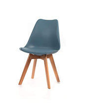 Design Twist Tommy Set di 4 Sedie, Legno, Blu, 52 x 48.5 x 82 cm