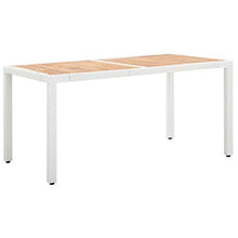 Goliraya Tavolo da Giardino Tavolo Rettangolare in Polyrattan 190x90x75 cm/150x90x75 cm Tavolino Salotto Giardino Resistente ai Raggi UV e Facile da Pulire